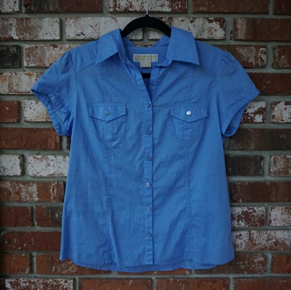Michael Kors Blue Button Down Shirt
